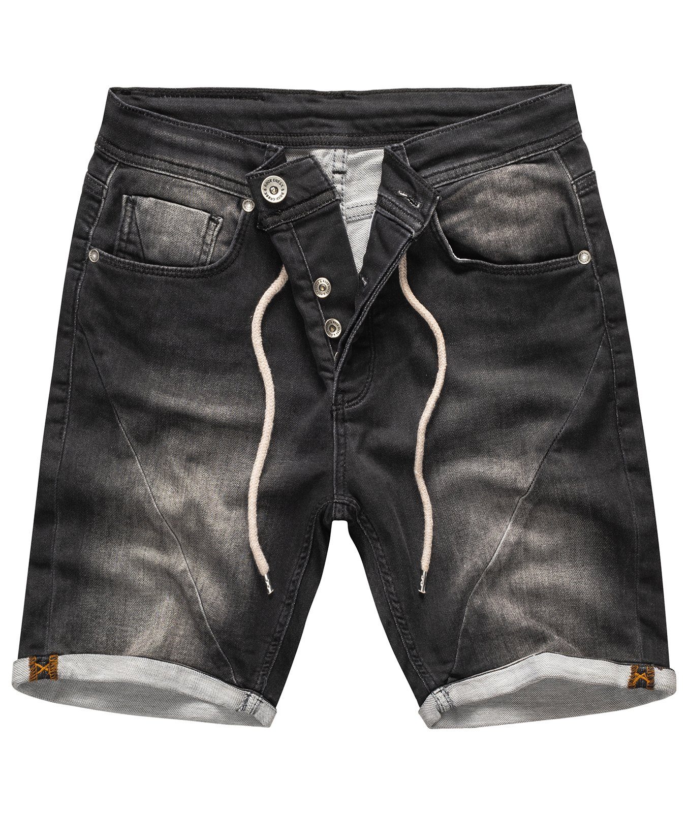 Shorts Rock Anthrazit Herren Shorts Jeans RC-2200 Sweat Creek Jeansshorts