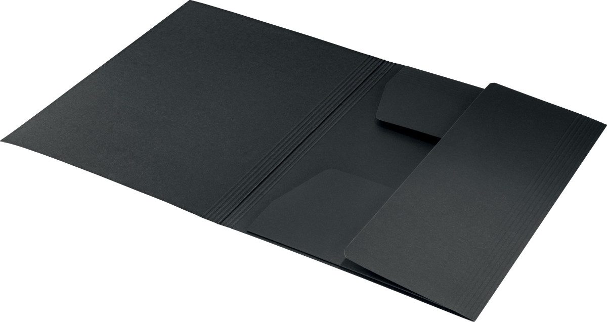 LEITZ Fächermappe Jurismappe Recycle A4 Karton schwarz.