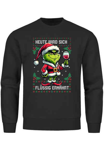 MoonWorks Sweatshirt Sweatshirt Herren Anti-Weihnachten Grinch Weihnachtsmuffel Heute wird