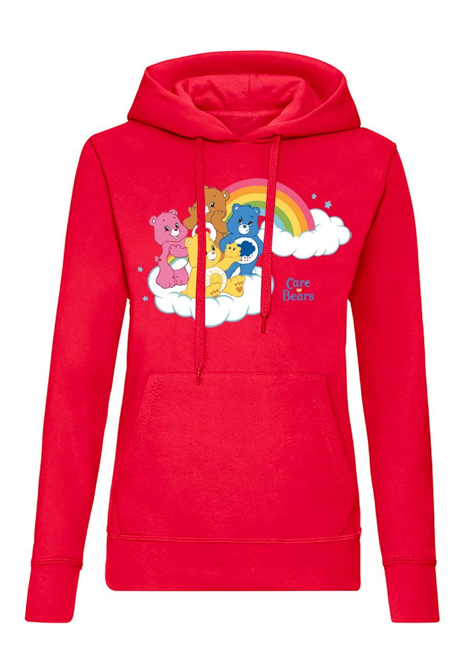 Blondie & Brownie Hoodie Damen Glücksbärchis Care Bears Hab-Dich-lieb Bärchis Wolkenland Damen Hoodie Glücksbärchis Wolkenland Motiv Baumwollmix Regular Fit