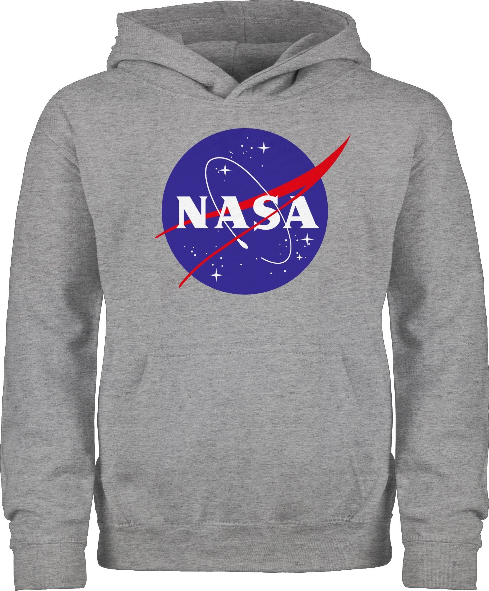 meliert und Meatball Shirtracer Hoodie Co Grau Kinderkleidung 1 Nasa Logo