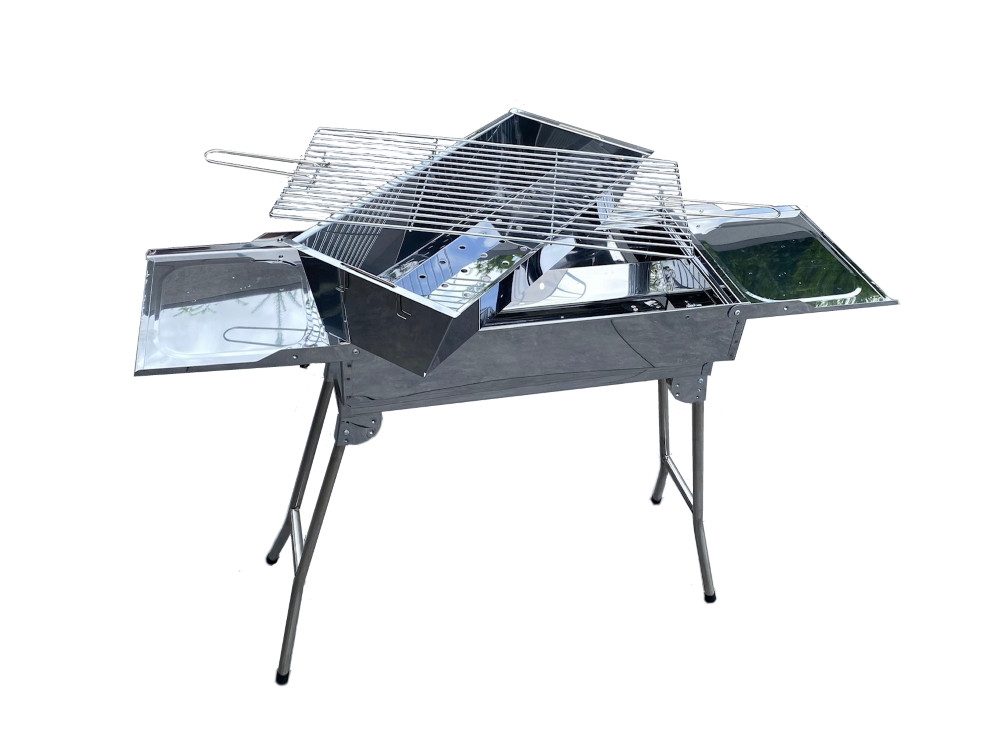walexo Holzkohlegrill Mangal (inkl. 14 Spieße aus Edelstahl mit Holzgriff)