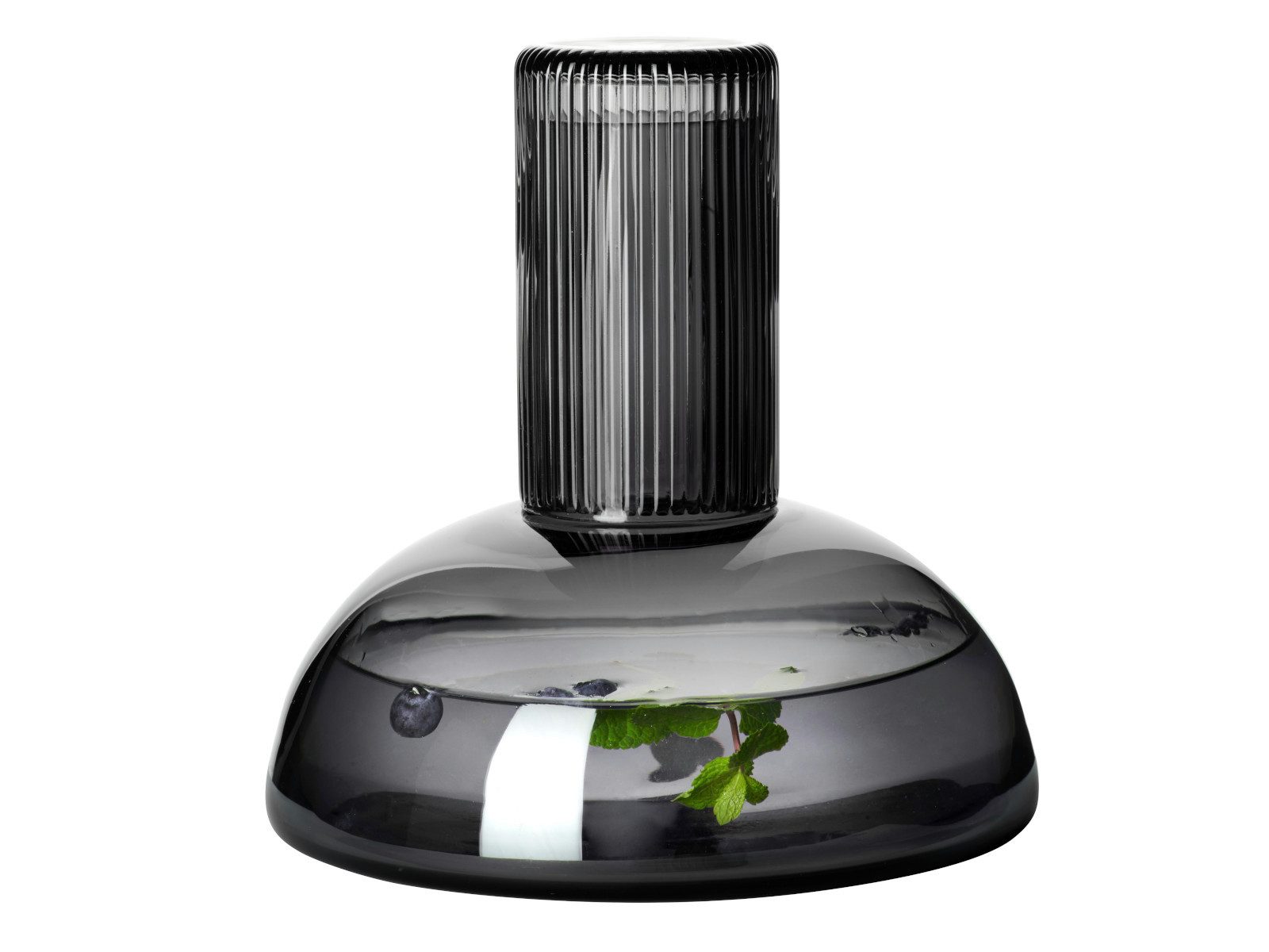 ASA SELECTION Karaffe Juna Karaffe mit Trinkglas grey 1,3l