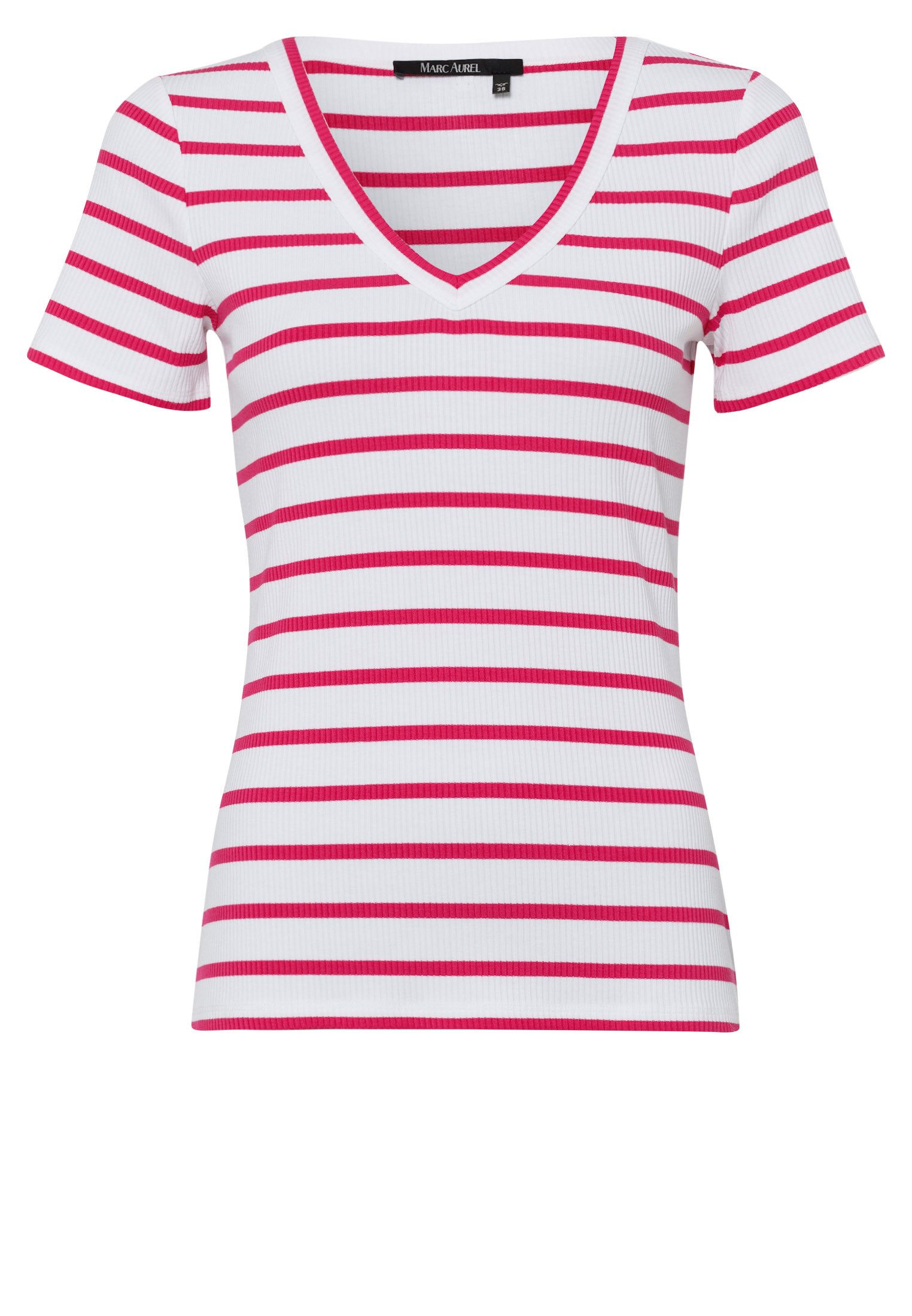MARC AUREL T-Shirt aus Rippjersey mit günstig online kaufen