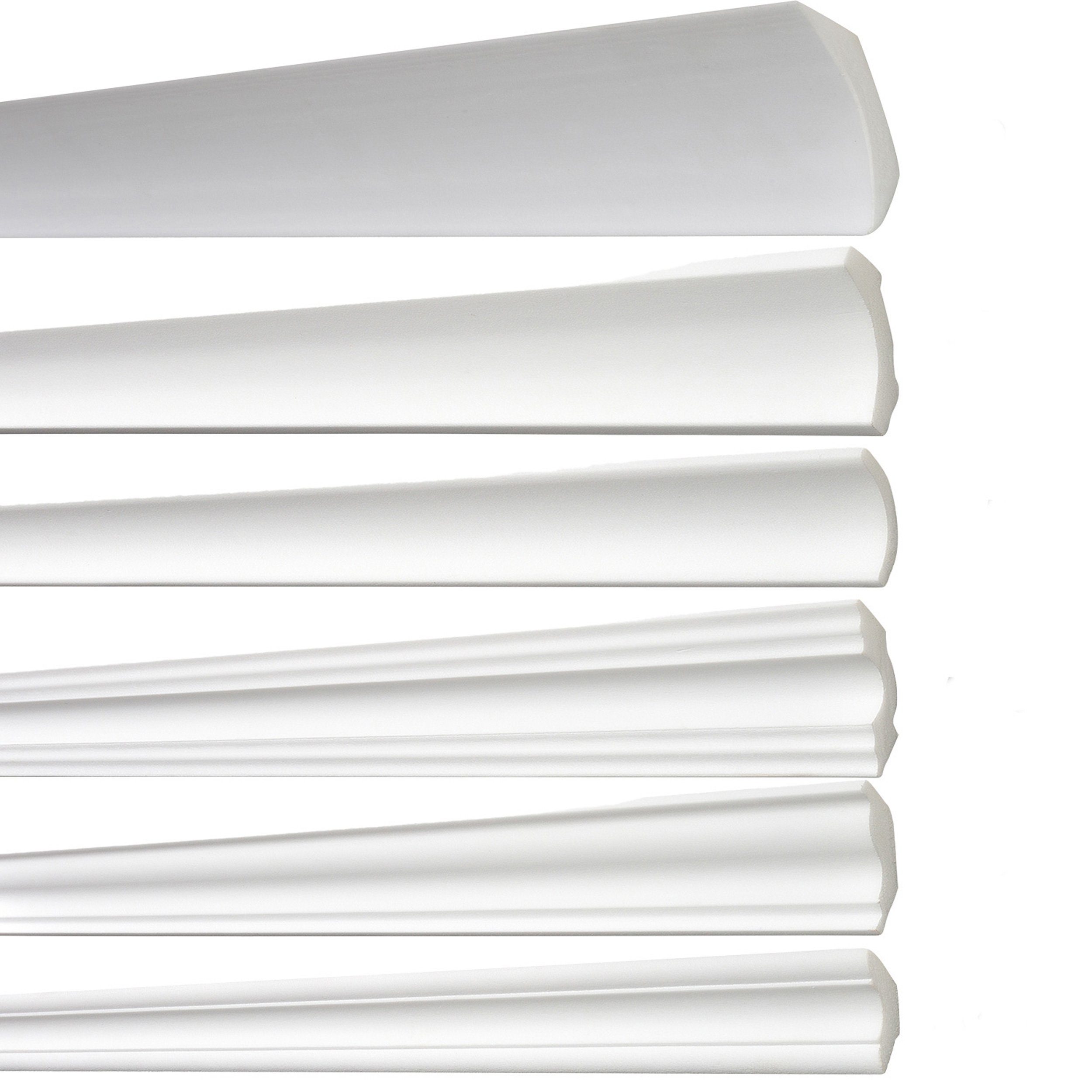 Decosa Zierleiste Deckenleisten Set B5 moderne Styroporleiste - 10 Stück, Kleben, Polystyrol (Styropor), 1-St.
