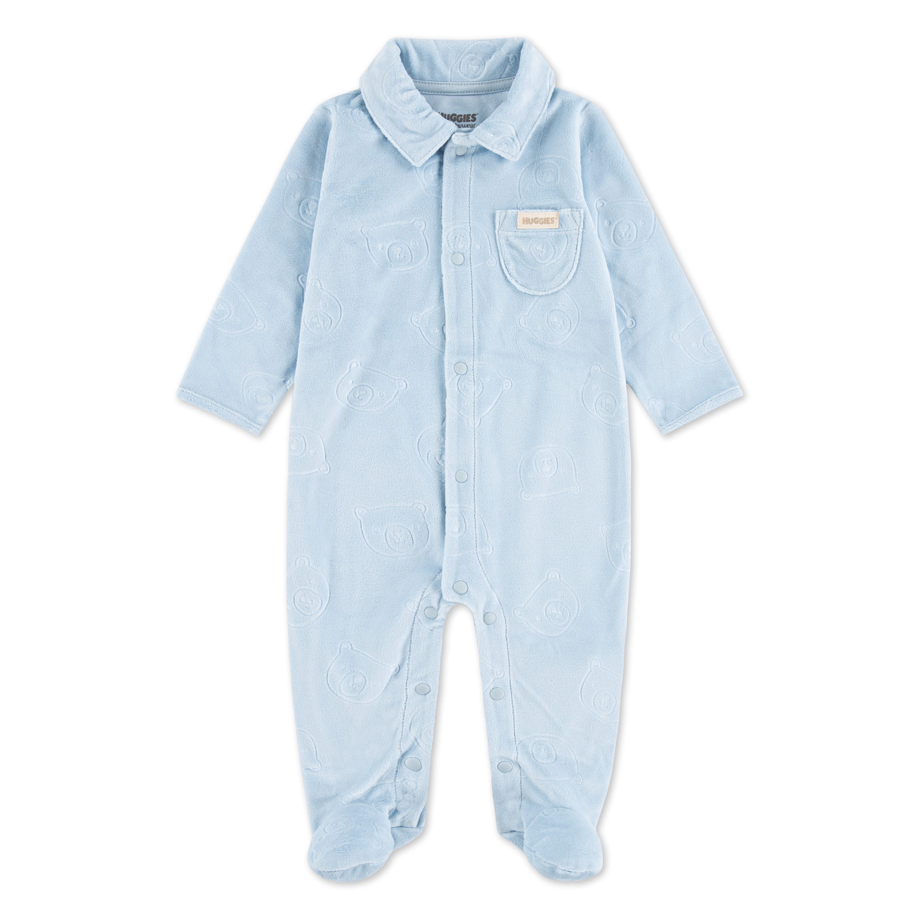 HUGGIES babywear Nickioverall HUGB FOOTED COVERALL mit Bärchenmotiv