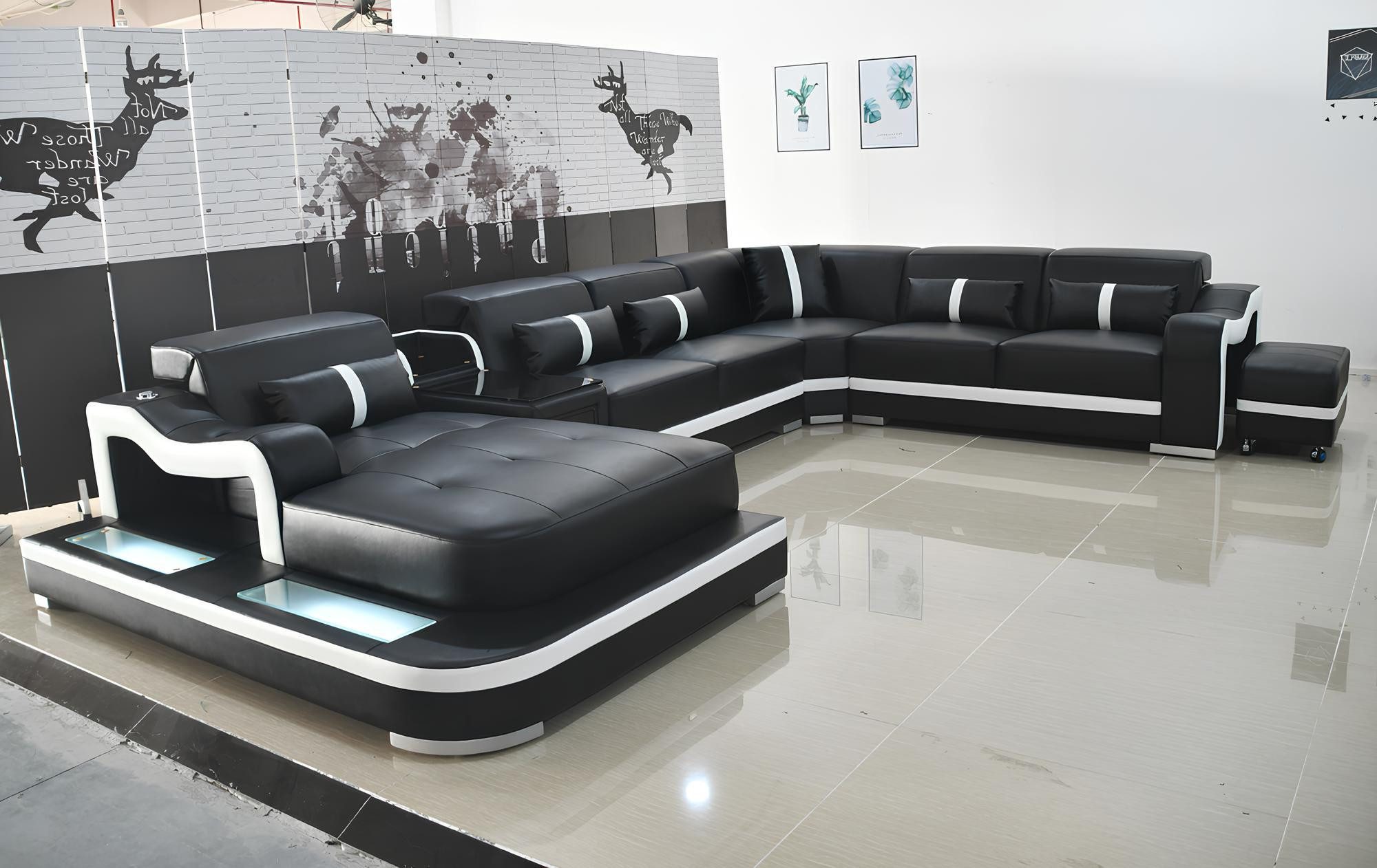 Xlmoebel Wohnlandschaft Multifunktions-Couch mit Schlaffunktion und modernem Design, Ecksofa, Hergestellt in Europa