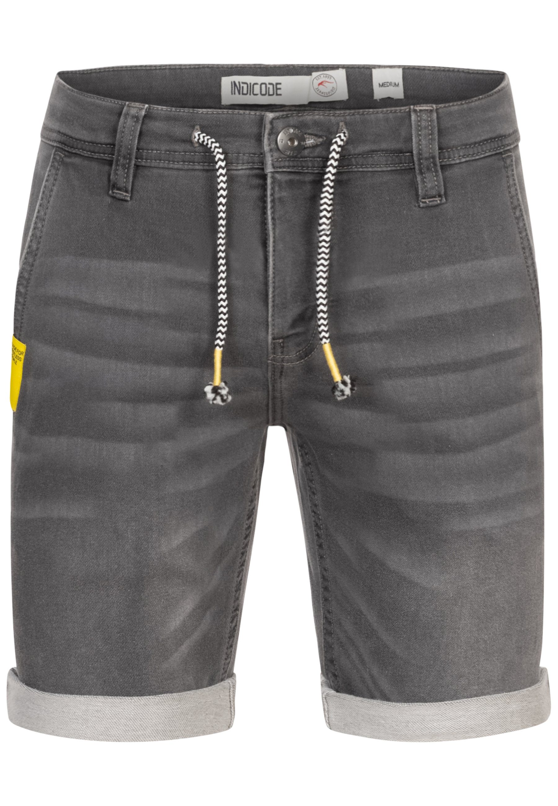 Indicode Jeansshorts Azibo elastischer Bund samt günstig online kaufen