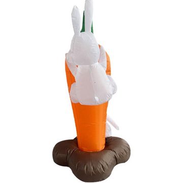 yozhiqu Gartenfigur Outdoor-Cartoon-Modell, 1,8m Ostern aufblasbare Hase Urlaub Dekoration, (1 St), Warme Farblichtdekoration, robust, langlebig und wiederverwendbar