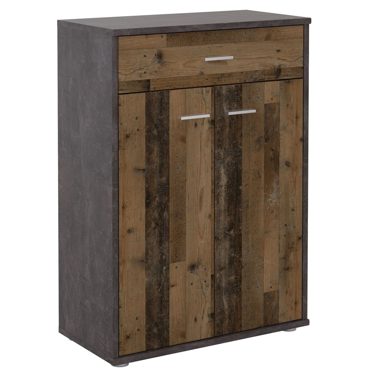CARO-Möbel Highboard TOMMY, Kommode Sideboard Schrank in verschiedenen Farben 2 Türen Anrichte Hig