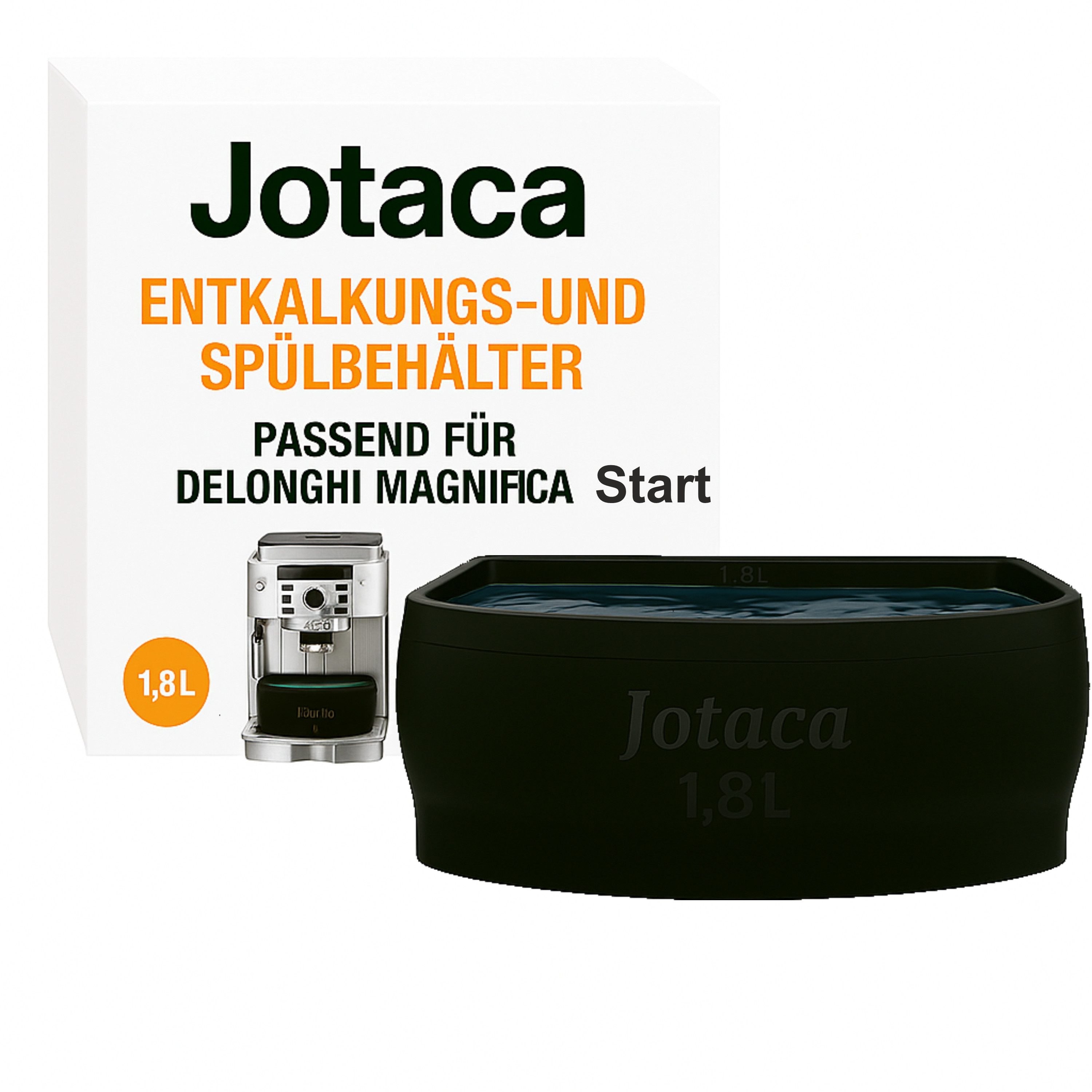 Jotaca Tropfschale Entkalkungs - Behälter, für Kaffeevollautomat, Kaffeeautomat, Espressomaschine, (1-St., passend für Delonghi ECAM Magnifica Start), für den optimierten Entkalker Vorgang
