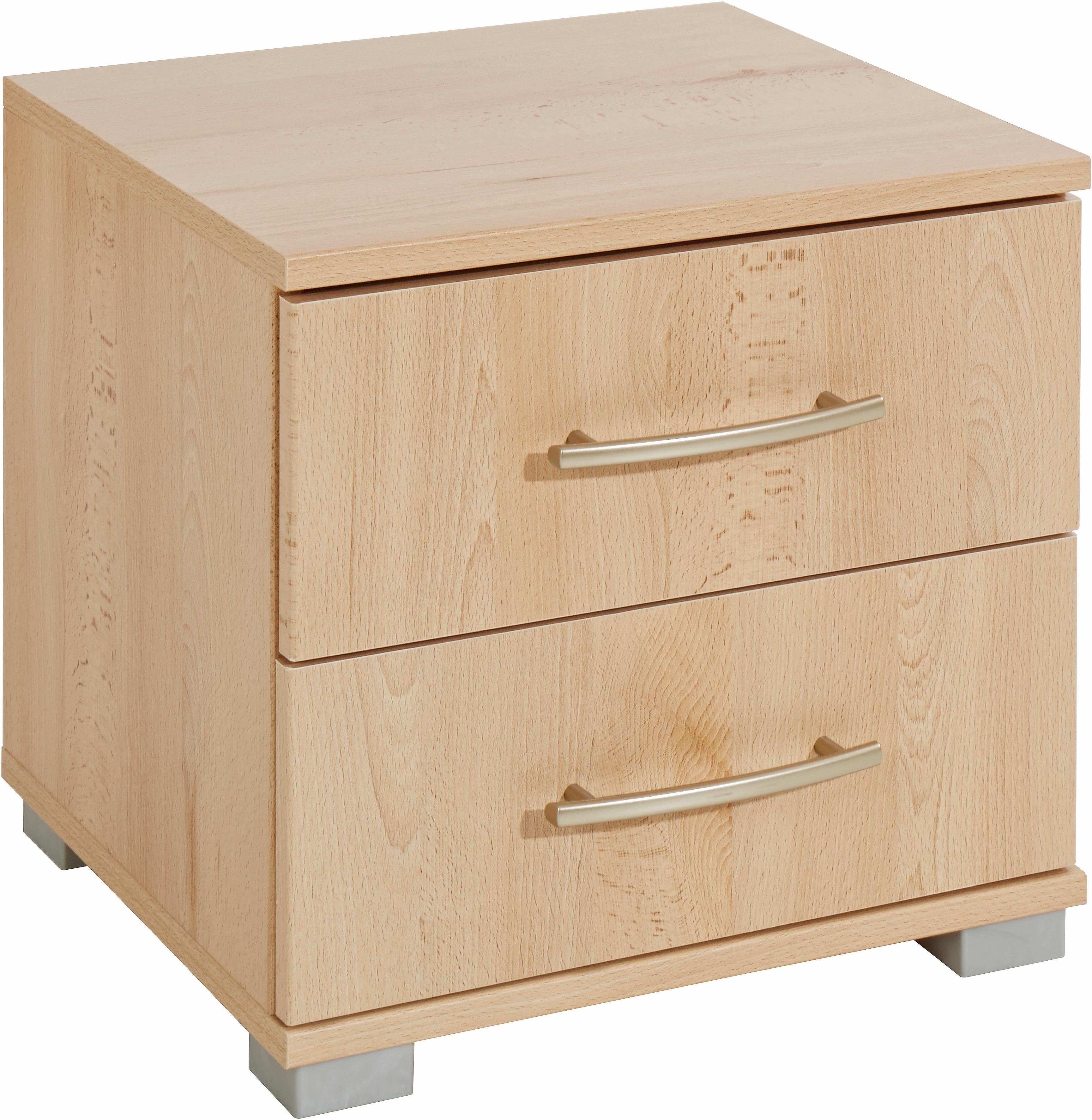 priess Nachtkonsole Husum Nachtkonsole in premium Qualität Schlafzimmer Schrank, mit 2 Schubkästen Nachtschrank Beistellschrank Nachtschränkchen