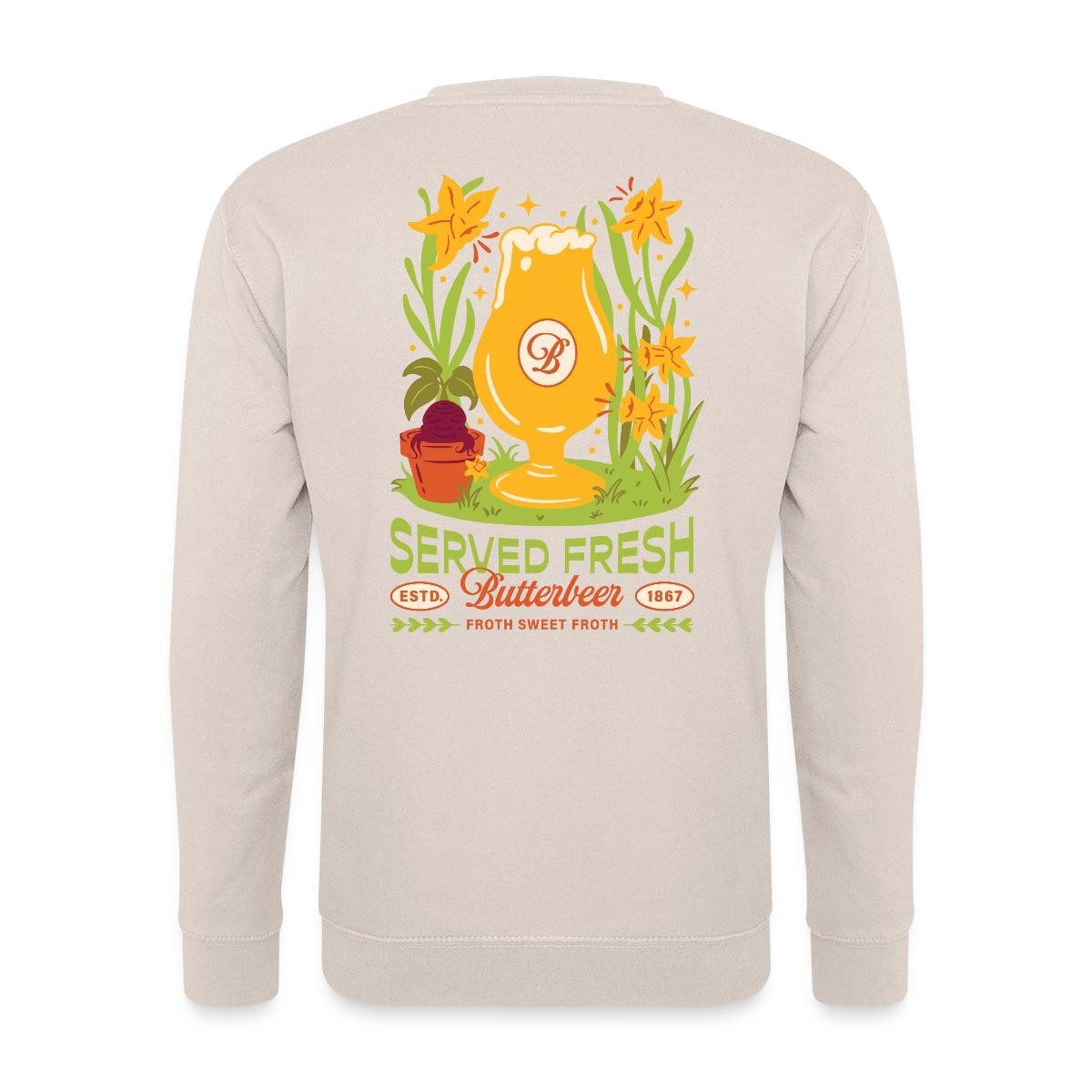 Spreadshirt Sweatshirt Harry Potter Butterbeer Served Fresh Unisex Pullover (1-tlg)