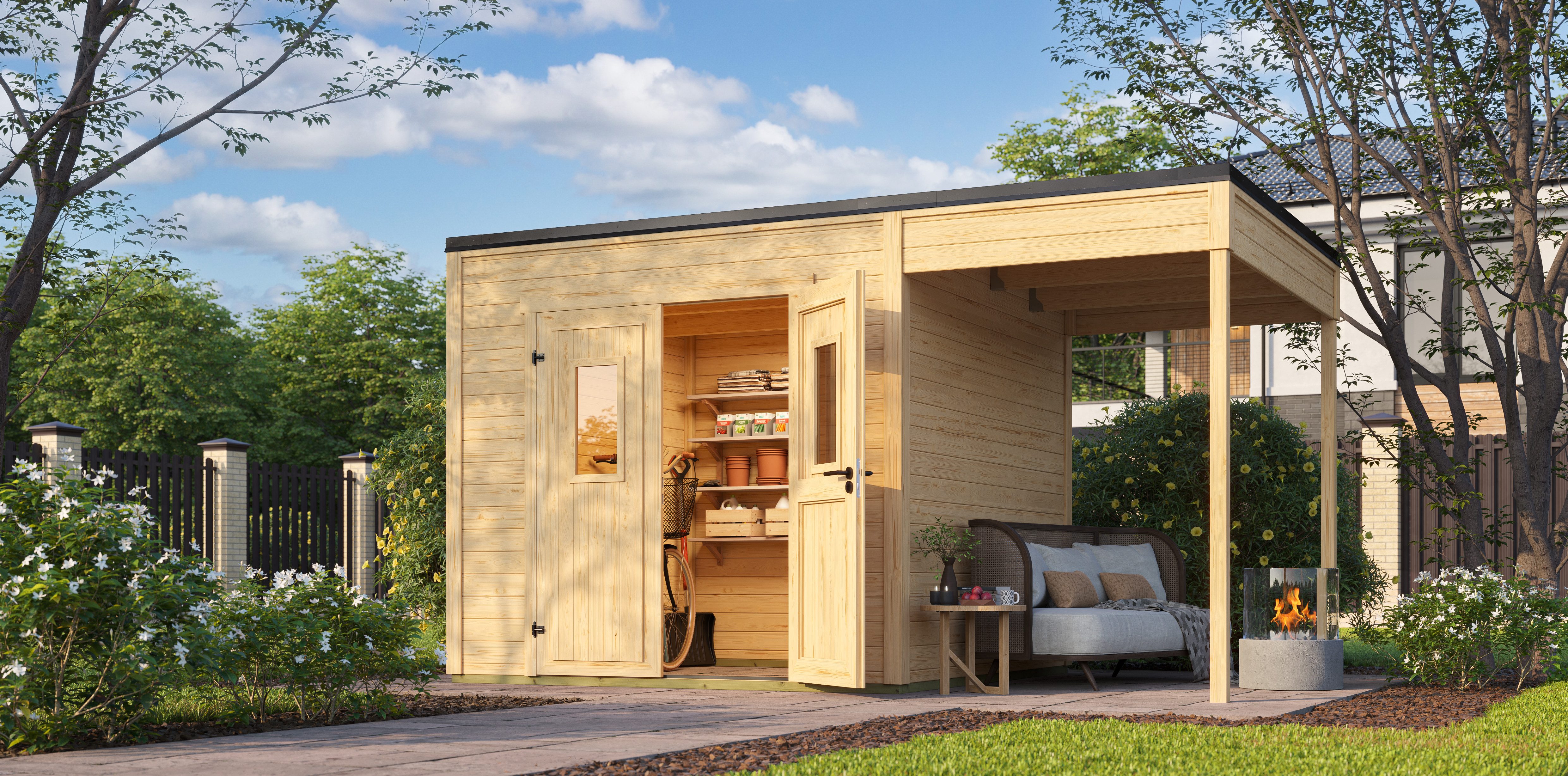 Nordic Holz Traufblech FELIX 1 / FYNN 1 / FELIX 1.5 / FYNN 1.5 für Anbau, Edelstahl verzinkt, 150x200x0,5 mm Effiziente Wasserableitung, Schutz vor Wassereintritt, BxL: 200x150 cm