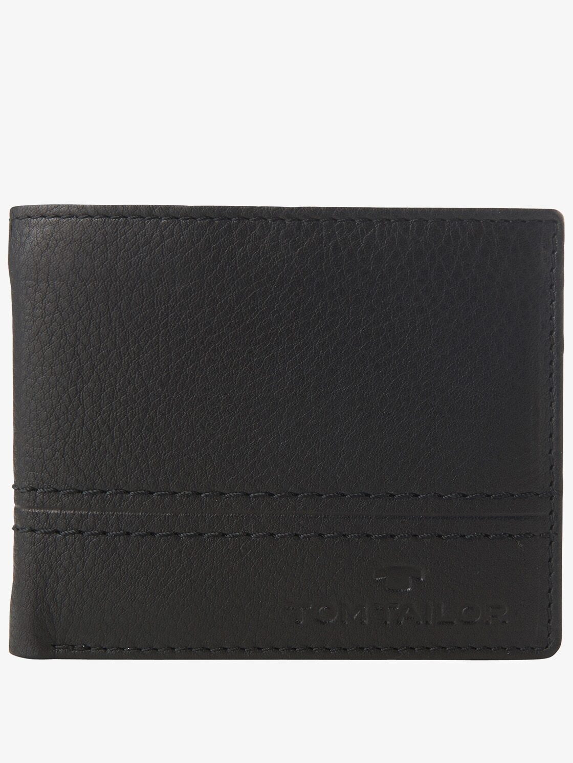 TOM TAILOR Geldbörse Portemonnaie aus Leder schwarz / black