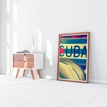 Sinus Art Poster Künstlerische Fotografie  Kuba mit Panamahut und Maracas 60x90cm Poster