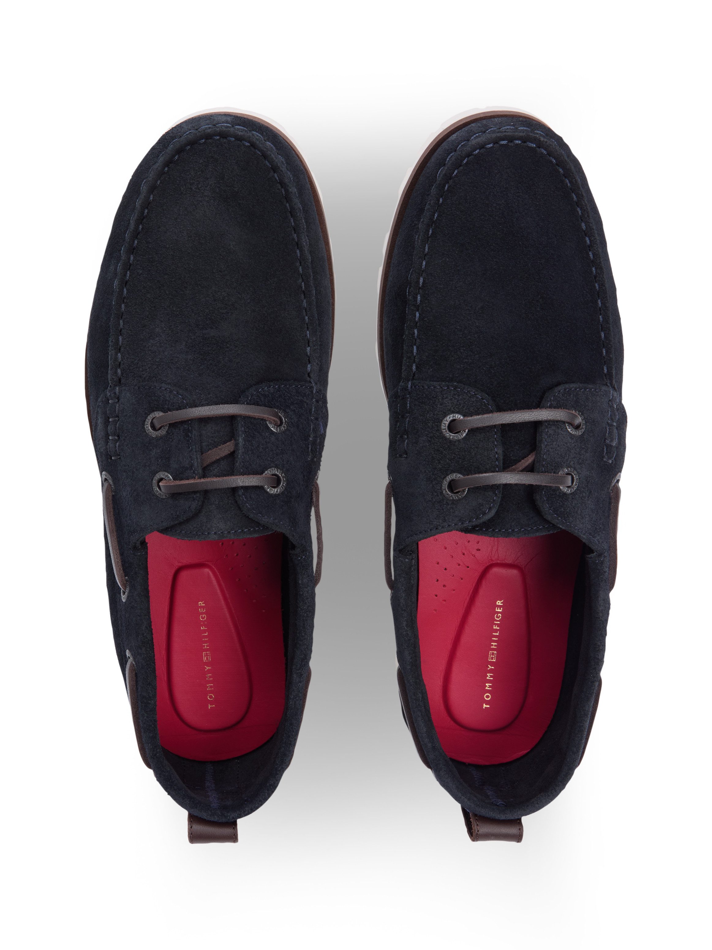 Tommy Hilfiger HILIFGER LIGHT SDE BOAT SHOE Bootsschuh Schnürschuh, Halbschuh mit Durchzügen und Ösen – Bild 5 von 5