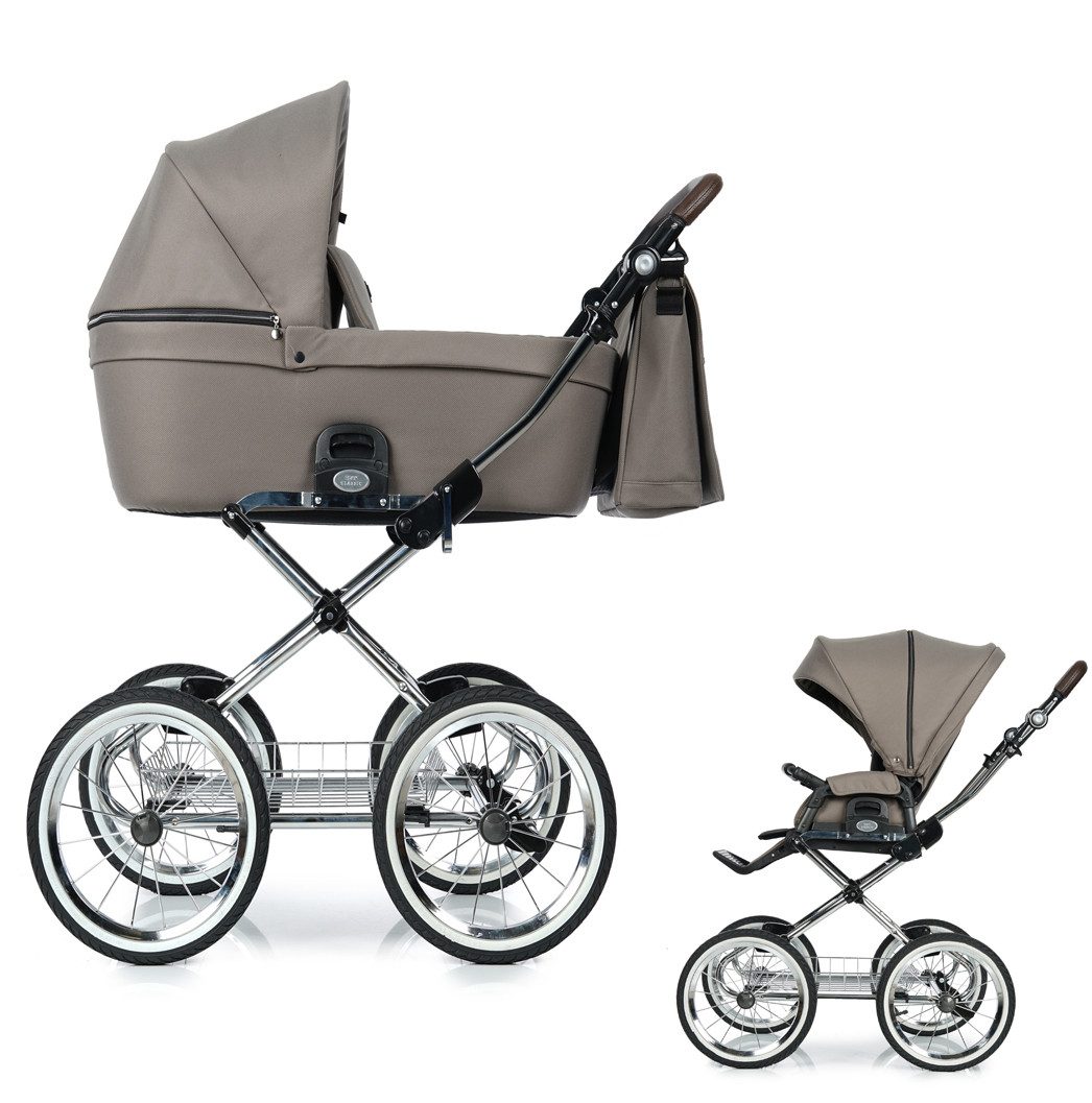 Kombi-Kinderwagen Coss Classic 2 in 1 inkl. Sportsitz und Zubehör in 4 Farben