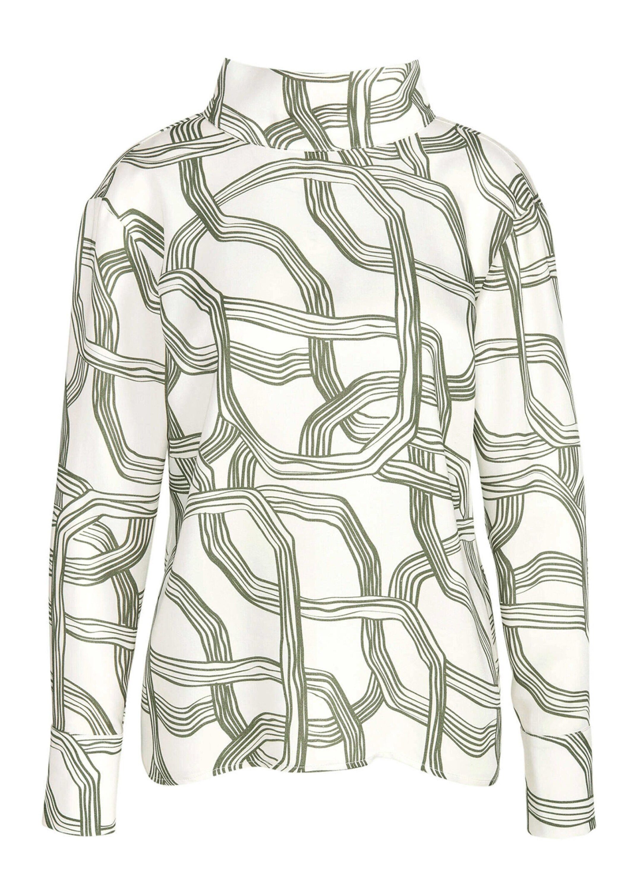 Schlupfbluse Elegante Satinbluse mit Bindeschleife