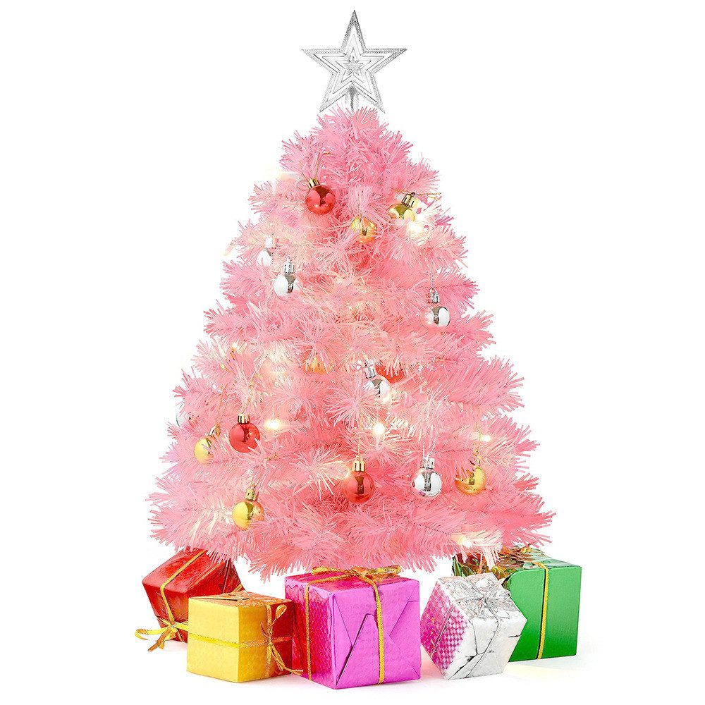 Bomiclss Künstlicher Weihnachtsbaum Mini-Weihnachtsbaum, künstlicher Weihnachtsbaum mit LED-Beleuchtung, für Festtagsdekoration, indoor outdoor geeignet für Tisch Partydécor