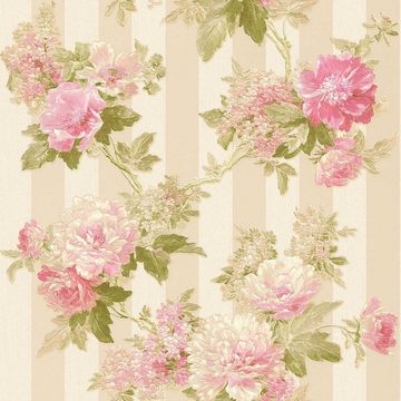 Tadessi Vliestapete Tapete Blumen Florentin M1-No.2127, Vliestapete, Pink, Grün, Flora