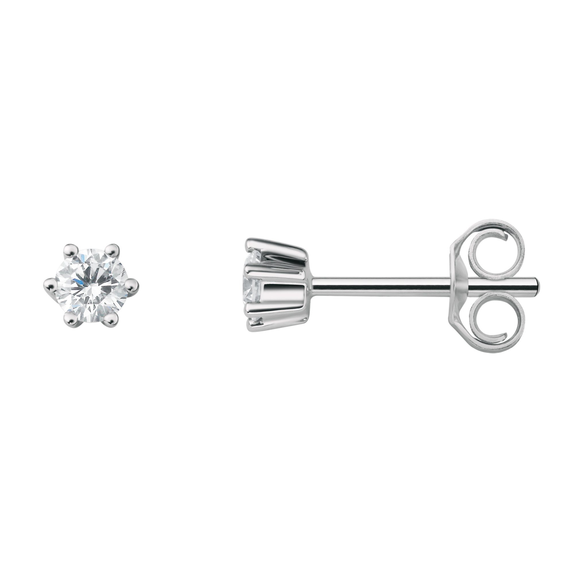 ONE ELEMENT Paar Ohrhänger 0.2 ct Diamant Brillant Ohrringe Ohrstecker aus 950 Platin, Damen Platin Schmuck