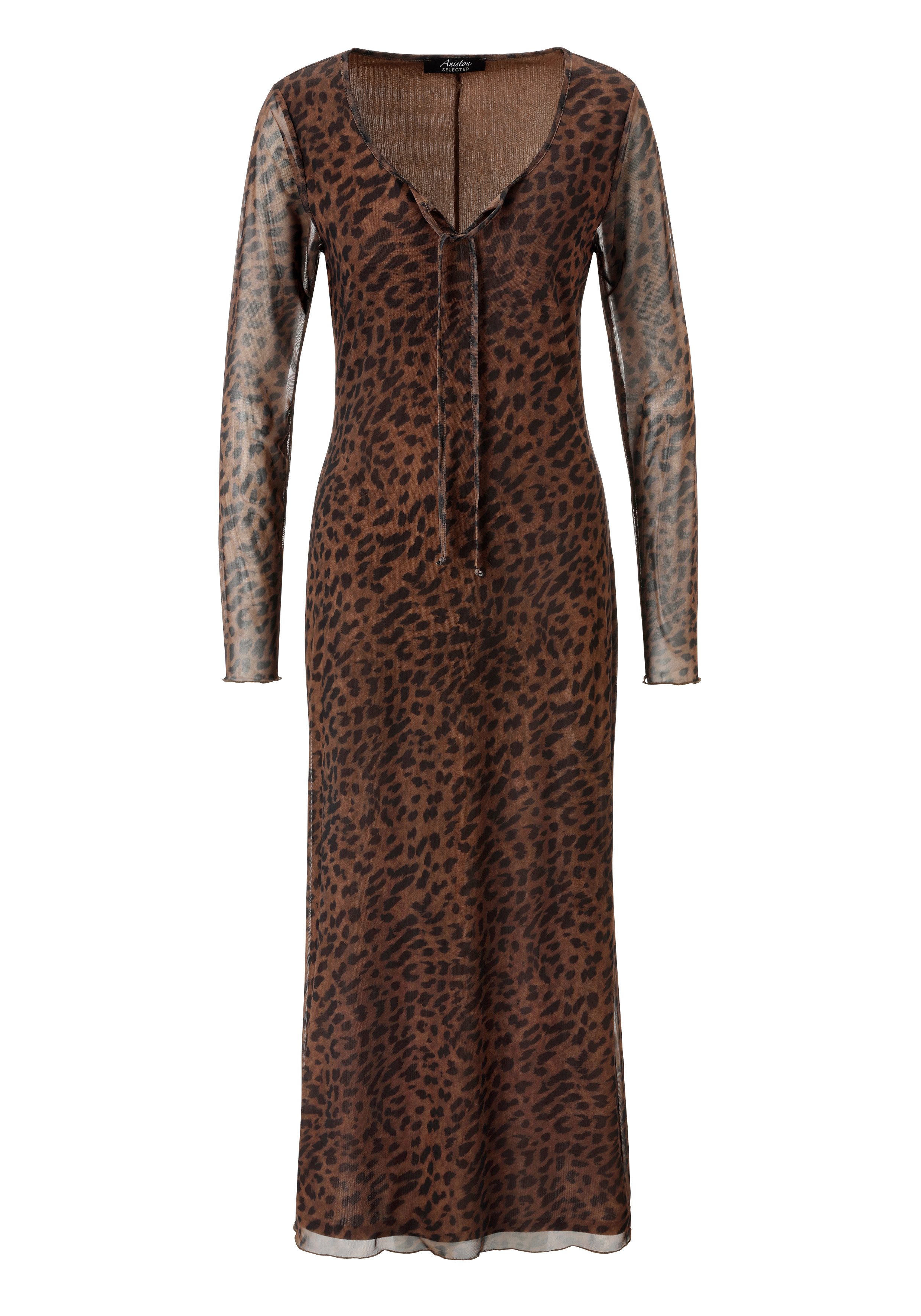 Aniston SELECTED Midikleid In Mesh-Qualiät und im angesagten Animal-Print - NEUE KOLLEKTION – Bild 5 von 5
