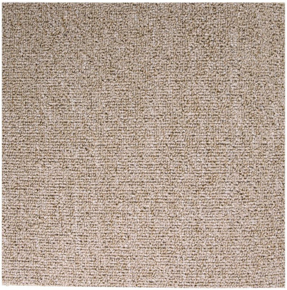 Teppichboden Meterware 500cm und 400cm Breite mit grober Schlingen Struktur  in Creme Beige natürliche Optik ideal für Schlafzimmer und Wohnzimmer (5 m