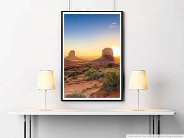 Sinus Art Poster Landschaftsfotografie 60x90cm Poster Monument Valley im Zwielicht USA