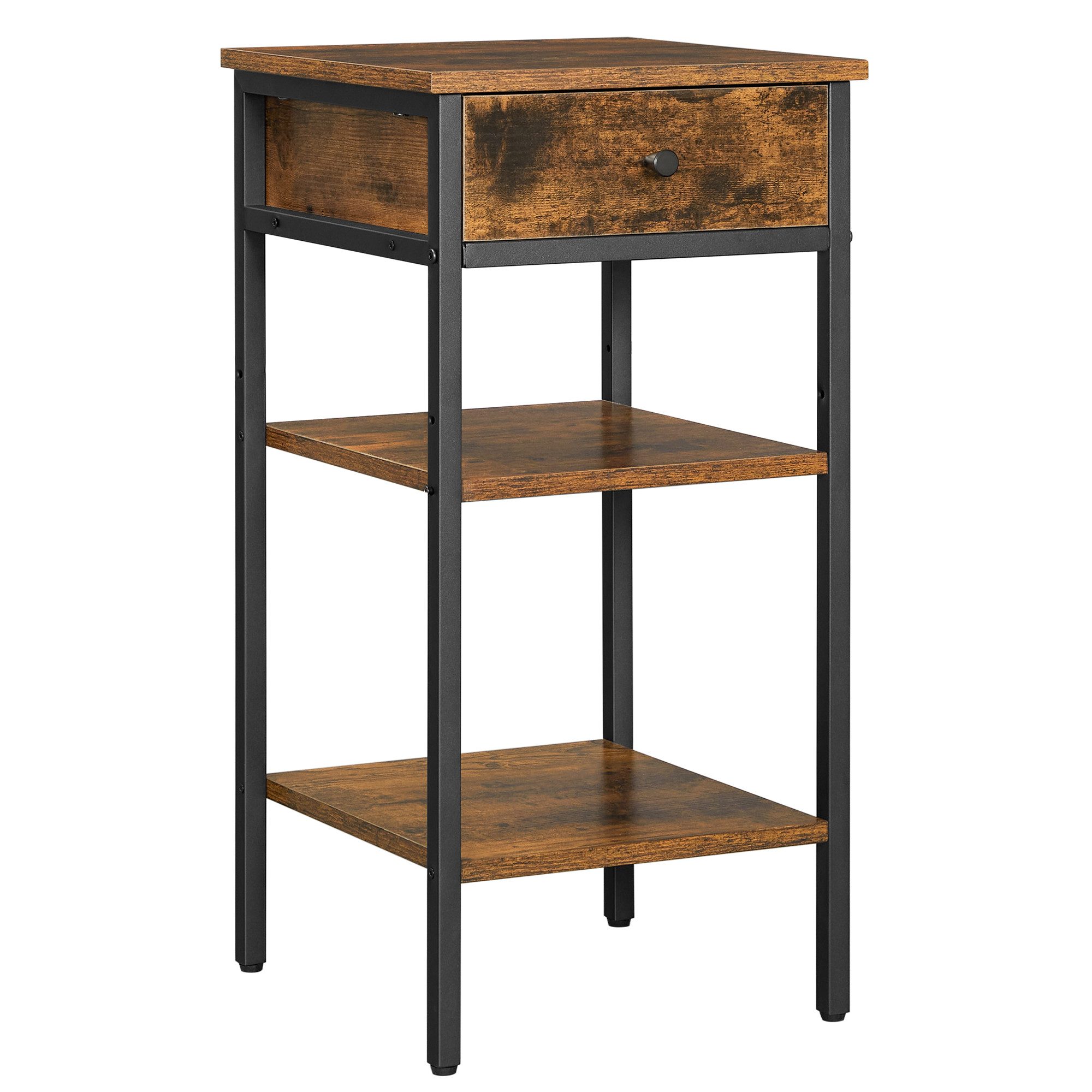 VASAGLE Nachttisch (1-St), mit einer Schublade und 2 Ablagen, Höhe 70 cm günstig online kaufen