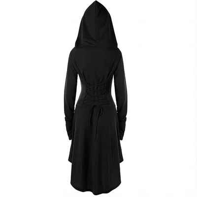 Questive Vampir-Kostüm Gothic Kleid Damen,Mittelalter Kleidung Damen,Halloween Kostüm