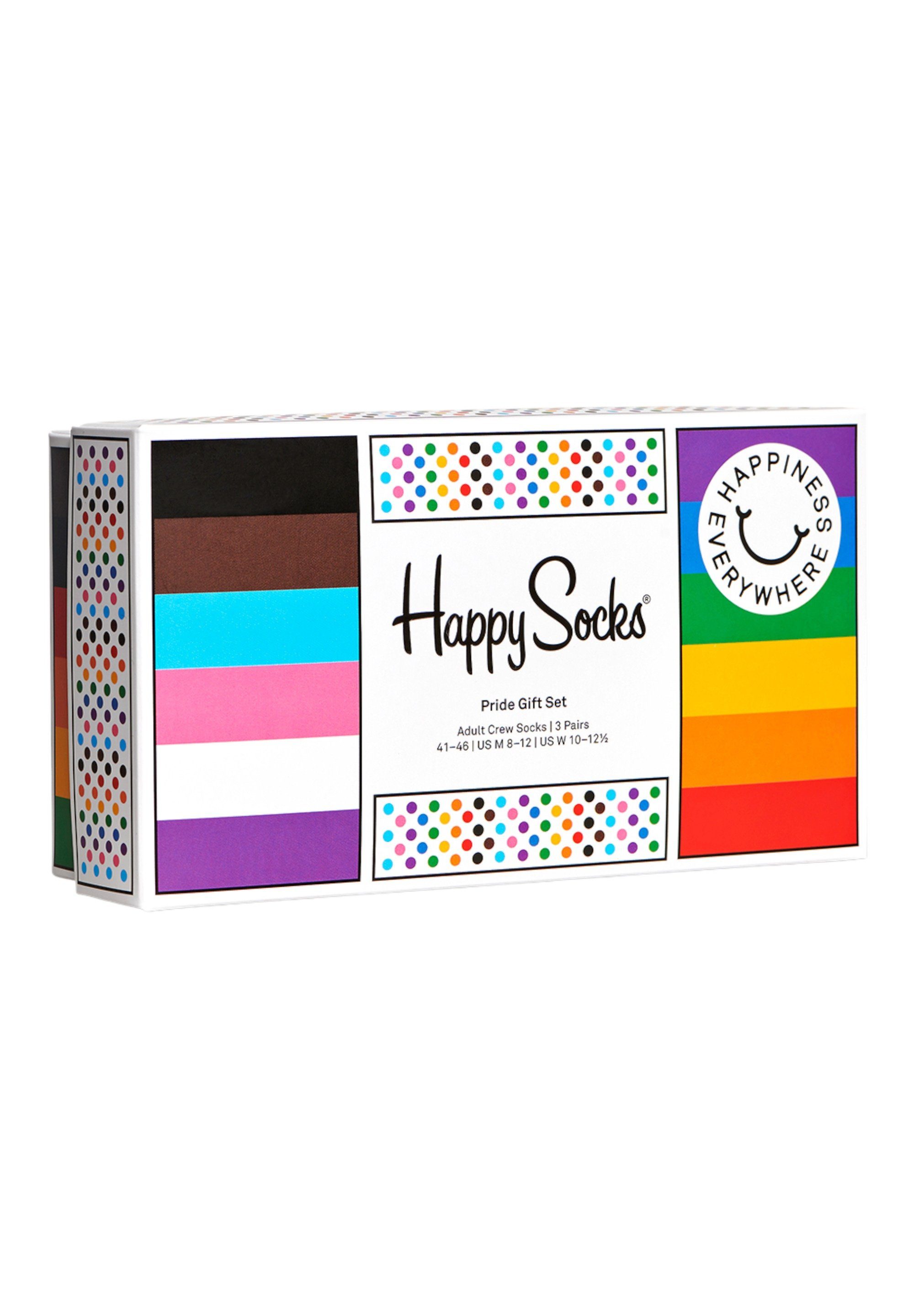 Basicsocken gekämmte Set Baumwolle 2 Happy Gift 3-Pack Socks Pride Socks Pride