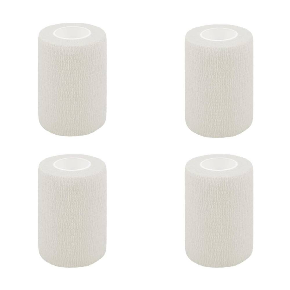 Blusmart Bandage Selbstklebender Verband (Rollen à 7,5 cm x 4,5 m, 4-tlg., Elastische Pflaster, Feste Pflaster), Für Sport, Klebepflaster, atmungsaktiv und reißfest