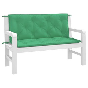 vidaXL Sitzauflage Gartenbank-Auflagen 2 Stk. Grün 120x50x7 cm Oxford-Gewebe, (2 St)