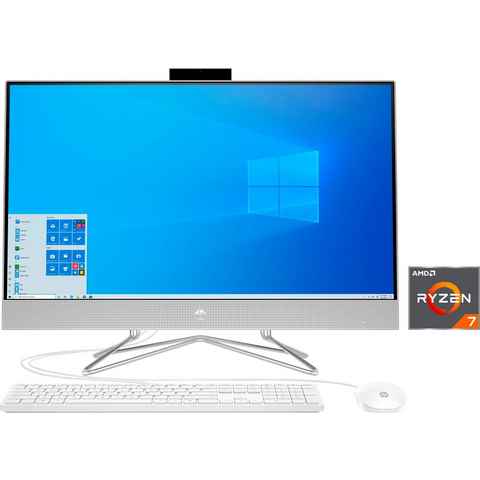 HP 27-dp1203ng All-in-One PC (27 Zoll, AMD Ryzen 7 4700U, Radeon Graphics, 8 GB RAM, 1000 GB SSD, Luftkühlung)