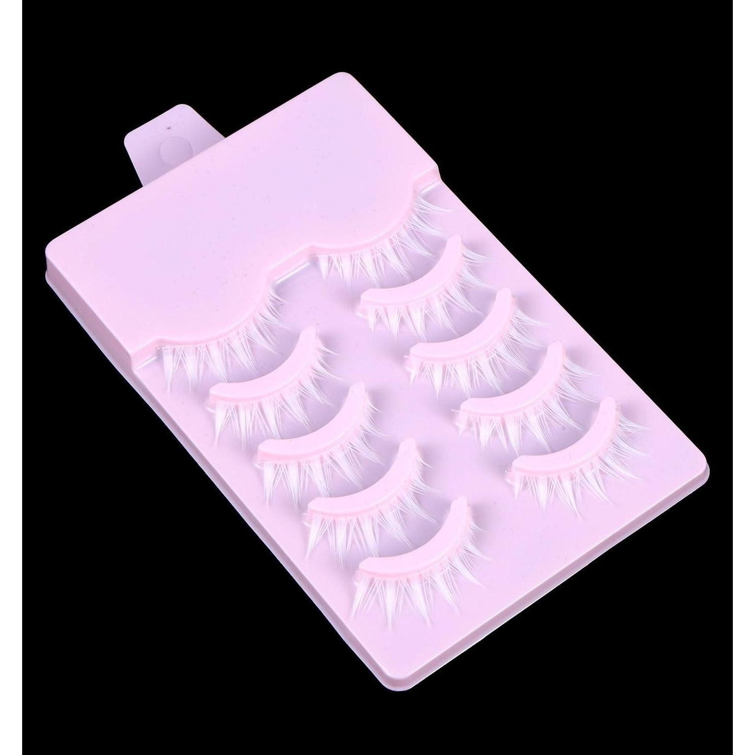 LuxusKollektion Bandwimpern Wimpern Weiß 5 Paar Cosplay Party Bühnenmake-up