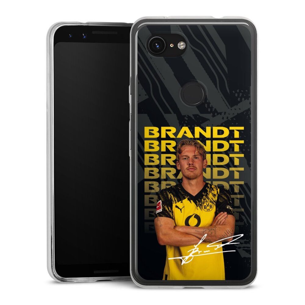 DeinDesign Handyhülle Borussia Dortmund Julian Brandt BVB Julian Brandt 25/26, Google Pixel 3a Slim Case Silikon Hülle Ultra Dünn Schutzhülle