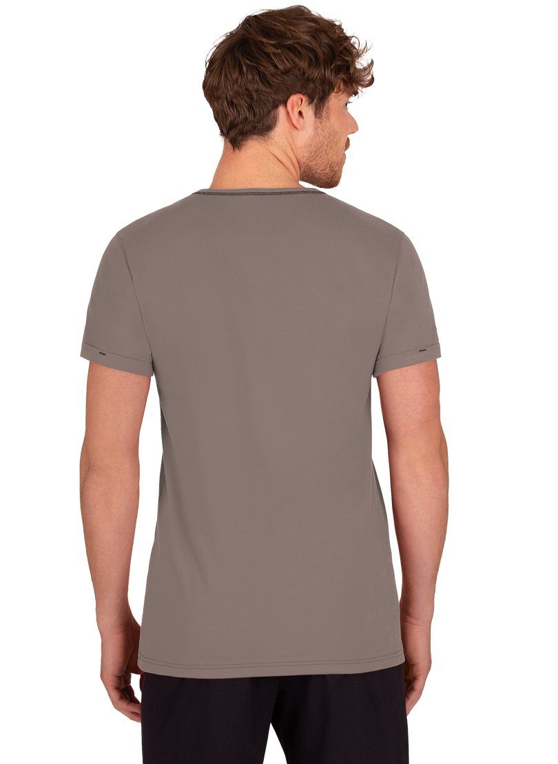 T-Shirt TRIGEMA T-Shirt camel-C2C Biobaumwolle aus Trigema Knopfleiste