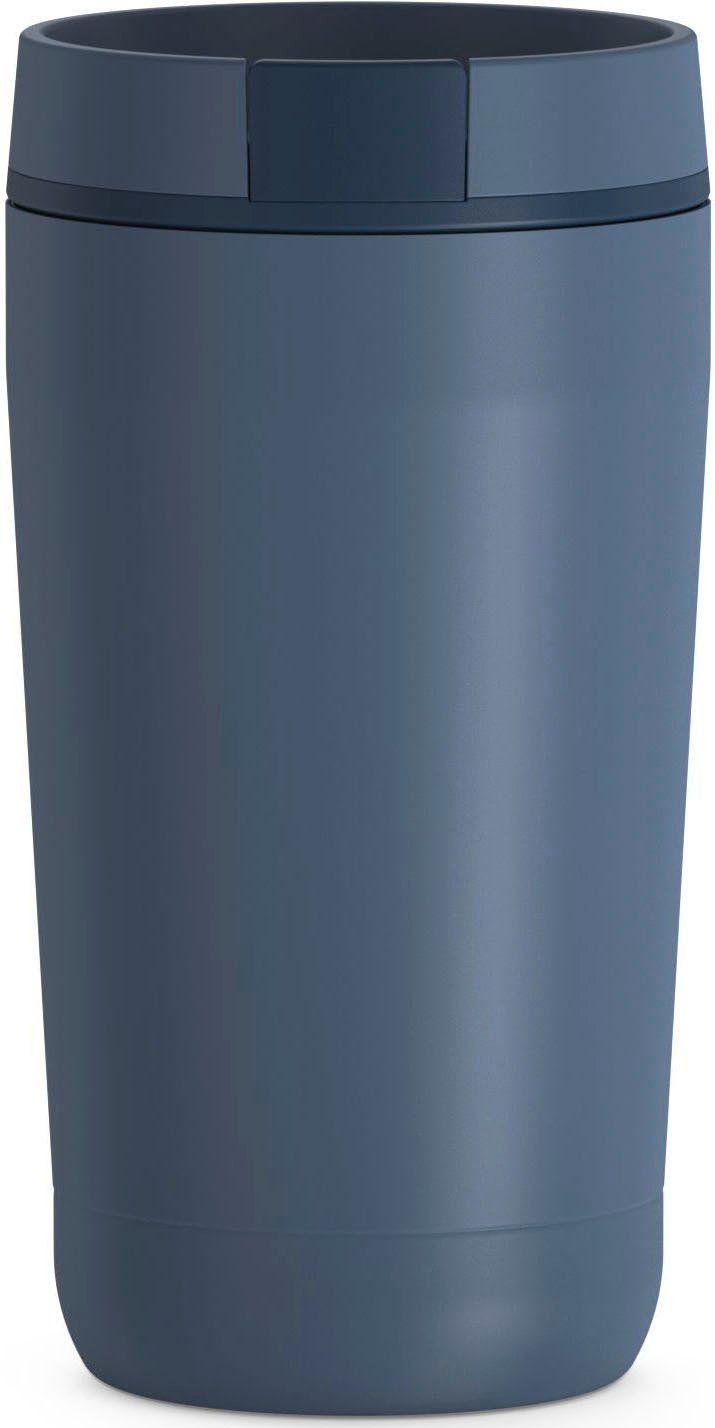 THERMOS Thermobecher GUARDIAN MUG, aus doppelwandigem Edelstahl, spülmaschinenfest, 1-tlg., Edelstahl, Silikon, doppelwandiger Edelstahl