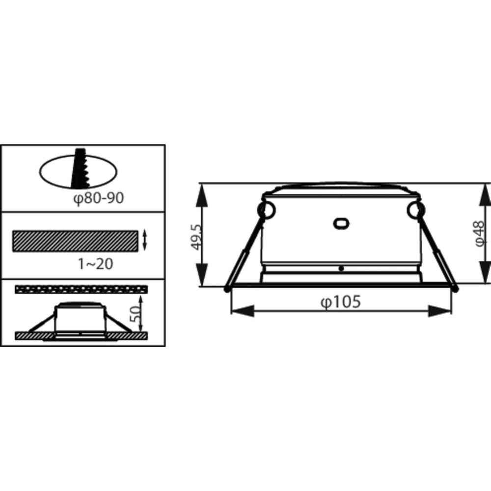 Philips Einbauleuchte LED Spot Diamond Cut in Weiß 180lm, LED