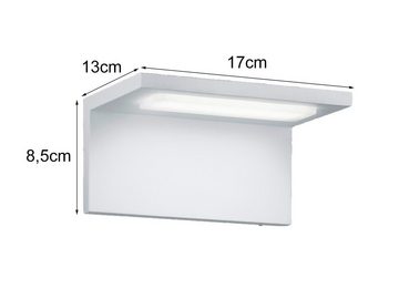 TRIO Leuchten LED Außen-Wandleuchte, LED fest integriert, Warmweiß, TRAVE in Weiß IP 54