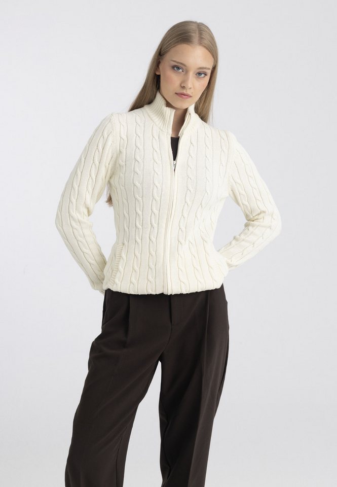 Felix Hardy Strickjacke Strickjacke mit Zopfmuster