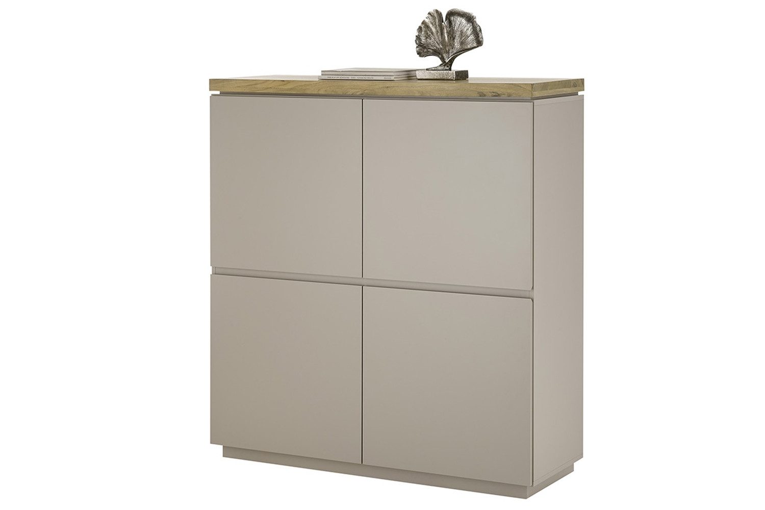 MCA furniture Kommode in holzfarben/grau, HWP - 113x123x40cm (BxHxT)