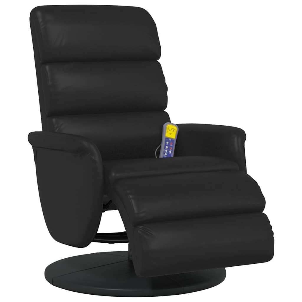 vidaXL Sessel Massagesessel mit Fußteil Schwarz Kunstleder (1-St) günstig online kaufen