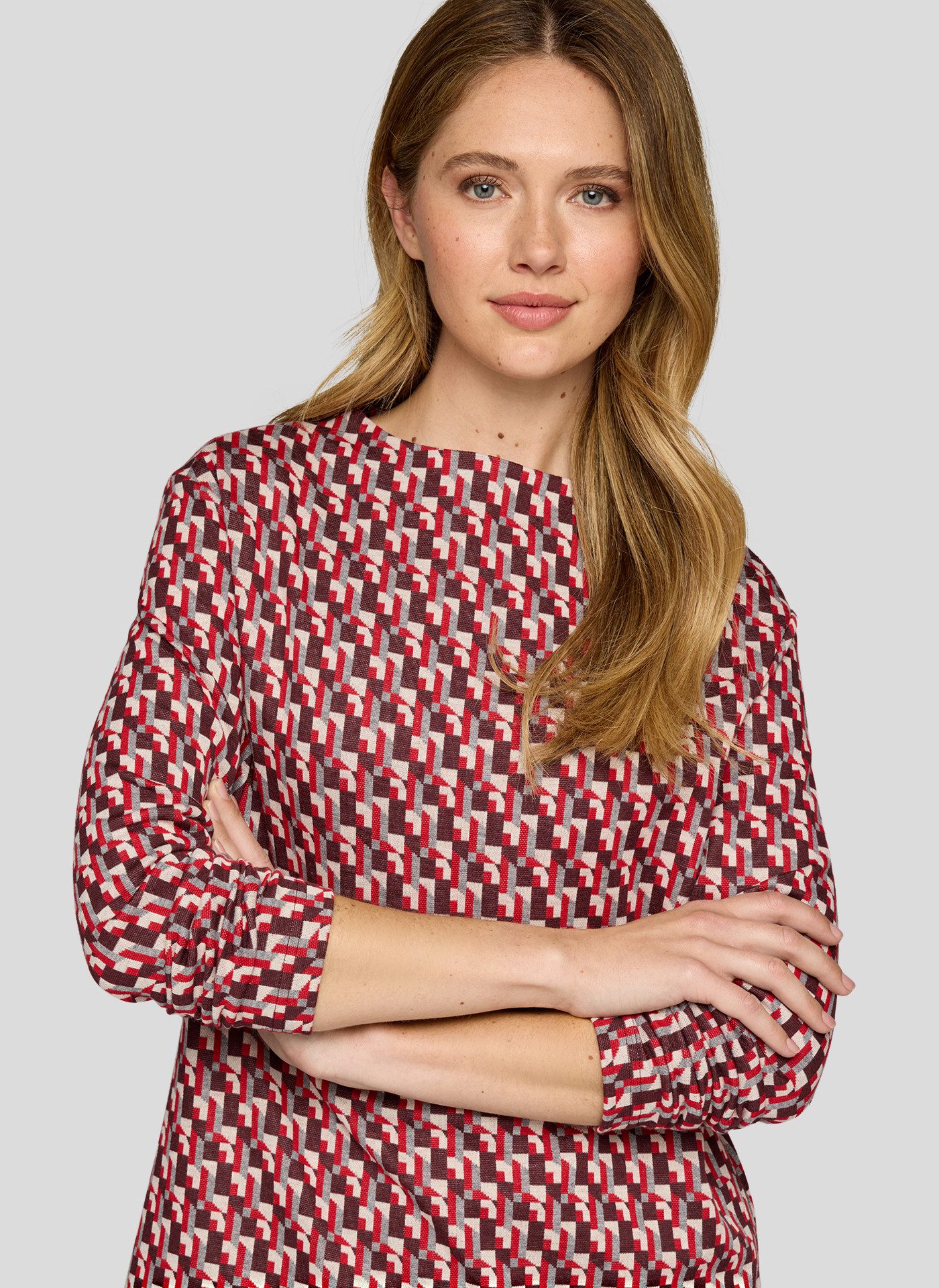 Rabe Langarmshirt mit grafischem Muster günstig online kaufen