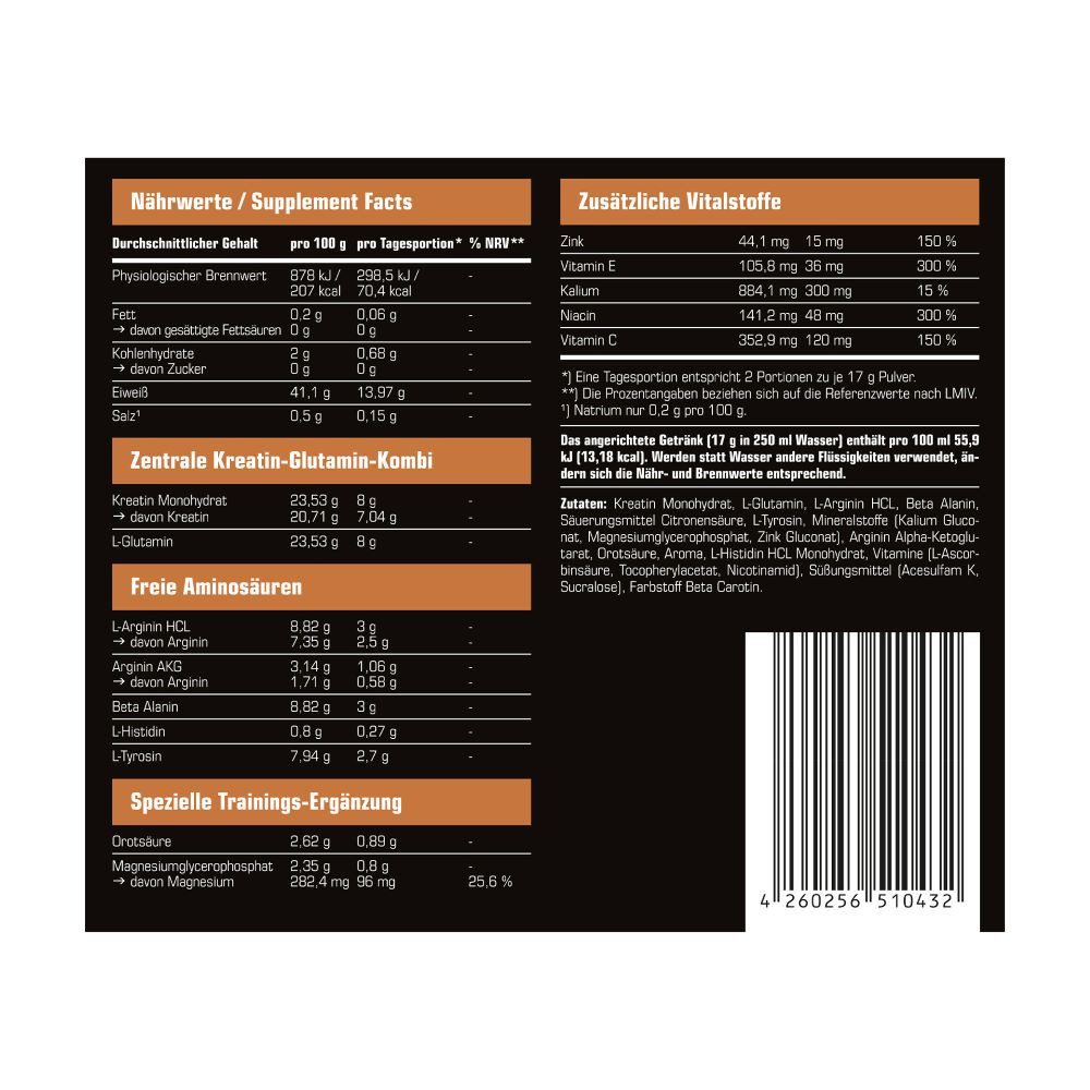 SRS NUTRITION SRS - Cell Blast - ALL-IN-ONE Kreatin Monohydrat + Aminosäuren 800g Pulver, 800 g, All-in-one Trainingsformel