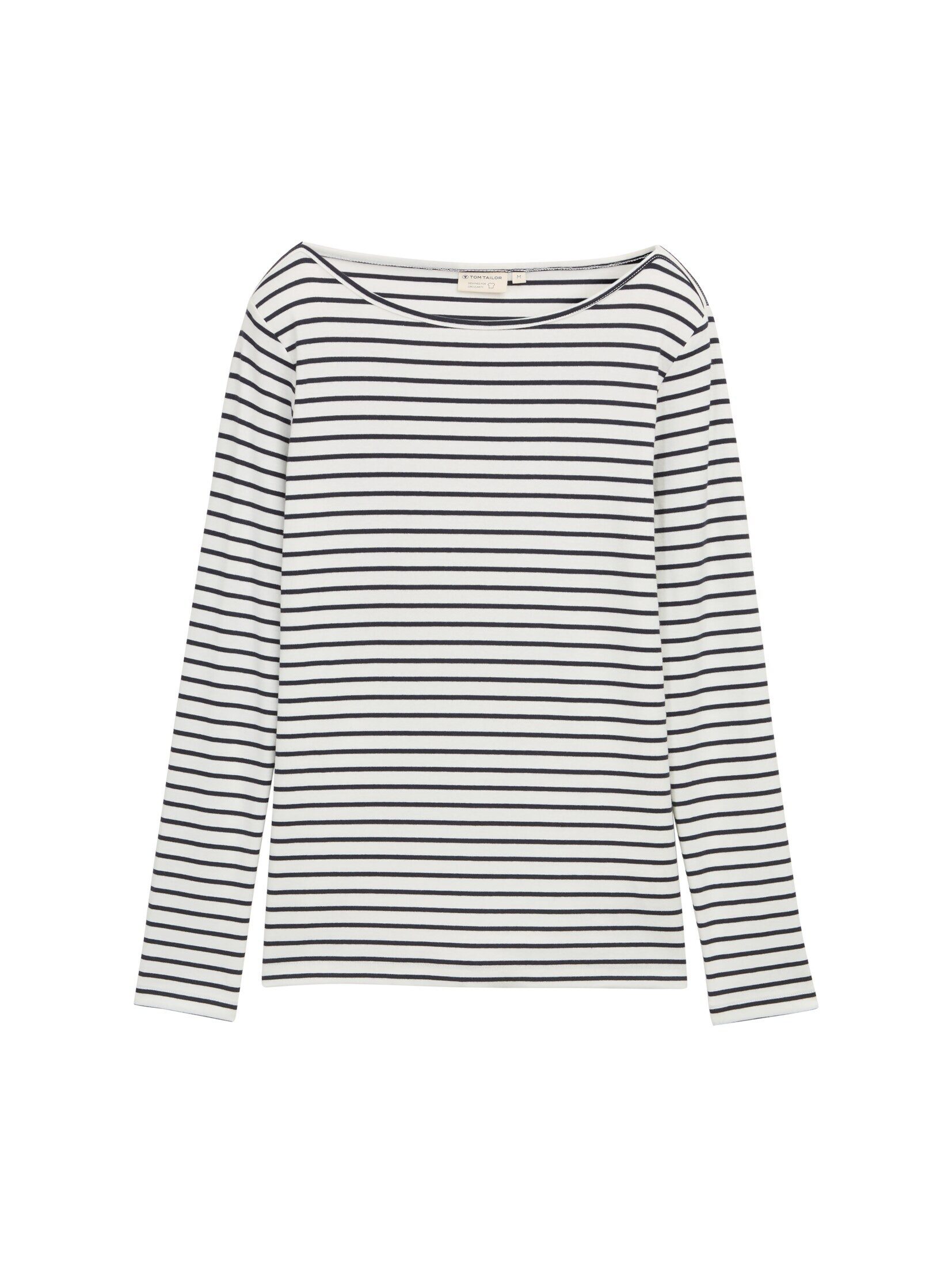 TOM TAILOR Langarmshirt Langarmshirt mit Streifenmuster günstig online kaufen