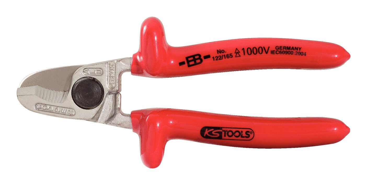 KS Tools Kabelschere, 1000V Einhand-Kabelschneider, 165 mm