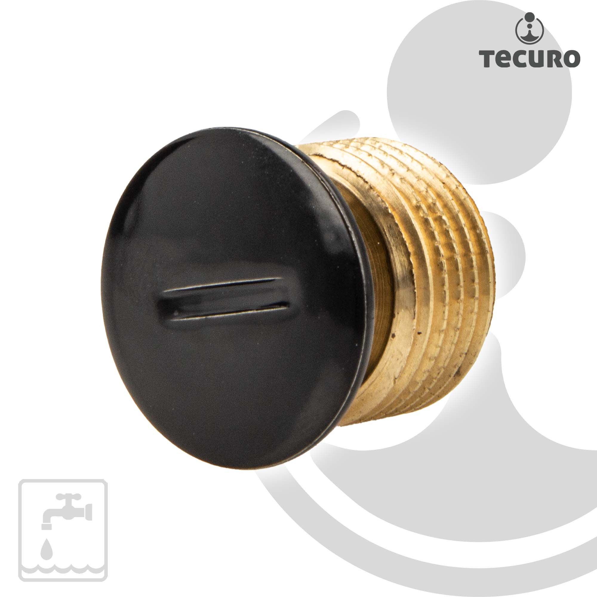 tecuro Gewindefitting Verschluss - Stopfen AG G 1/2 Zoll, optional mit Rosette, 1/2 Zoll