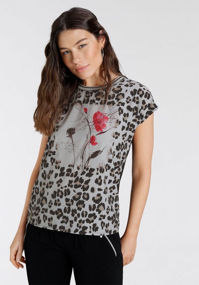 Laura Scott Shirtbluse mit Foto- und Alloverprint